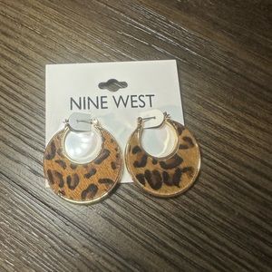 Nine West leopard earrings